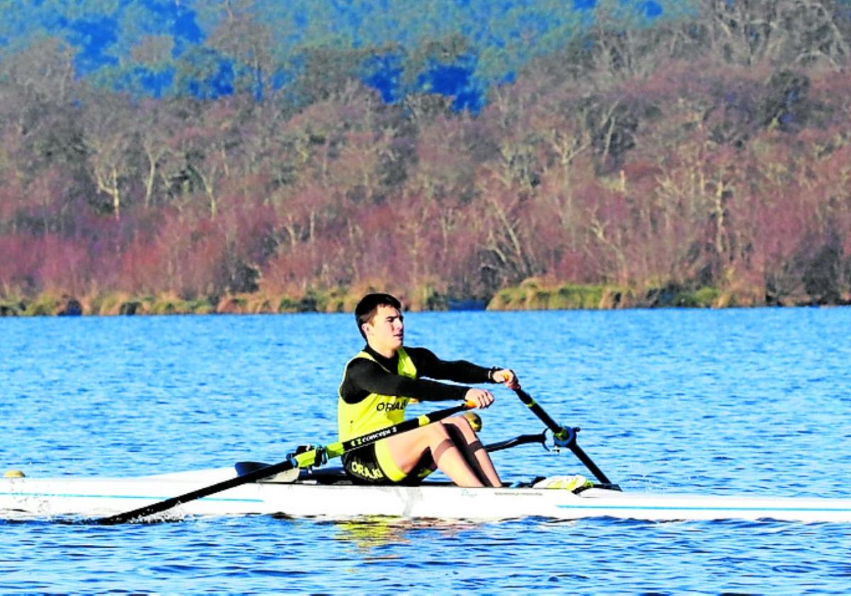 Unax Uralde en plena competición.