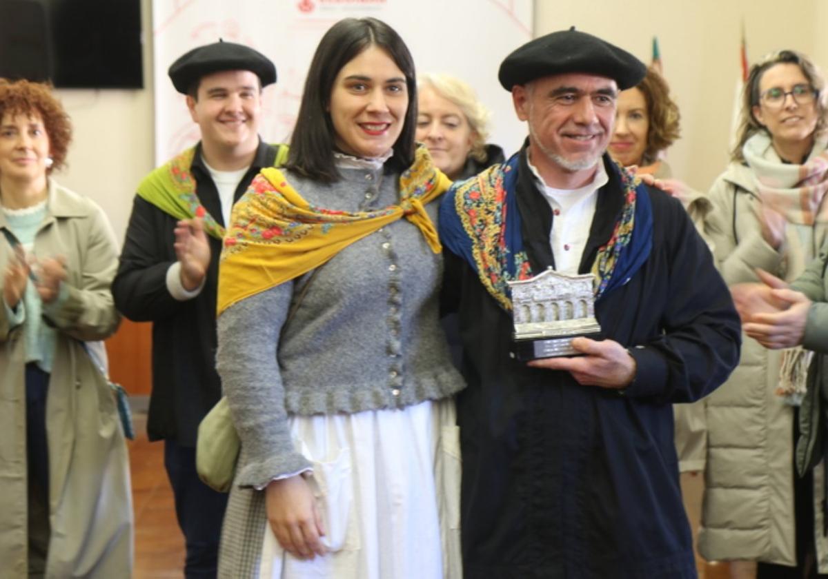 Maialen Gurrutxaga, el pasado sábado en el homenaje que el Consistorio de Elgoibar tributó al coro Etxegiña por su centenario.