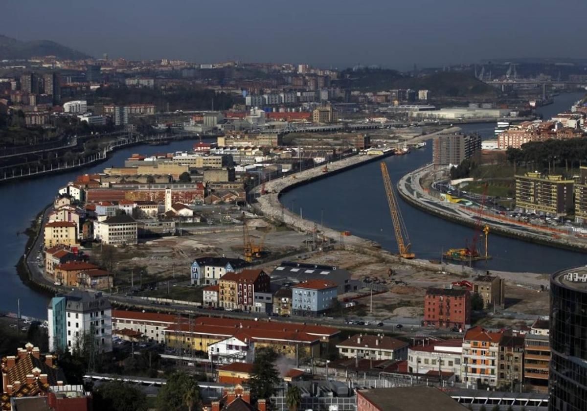 Vista de Zorrozaurre, donde la víctima habría sido retenida