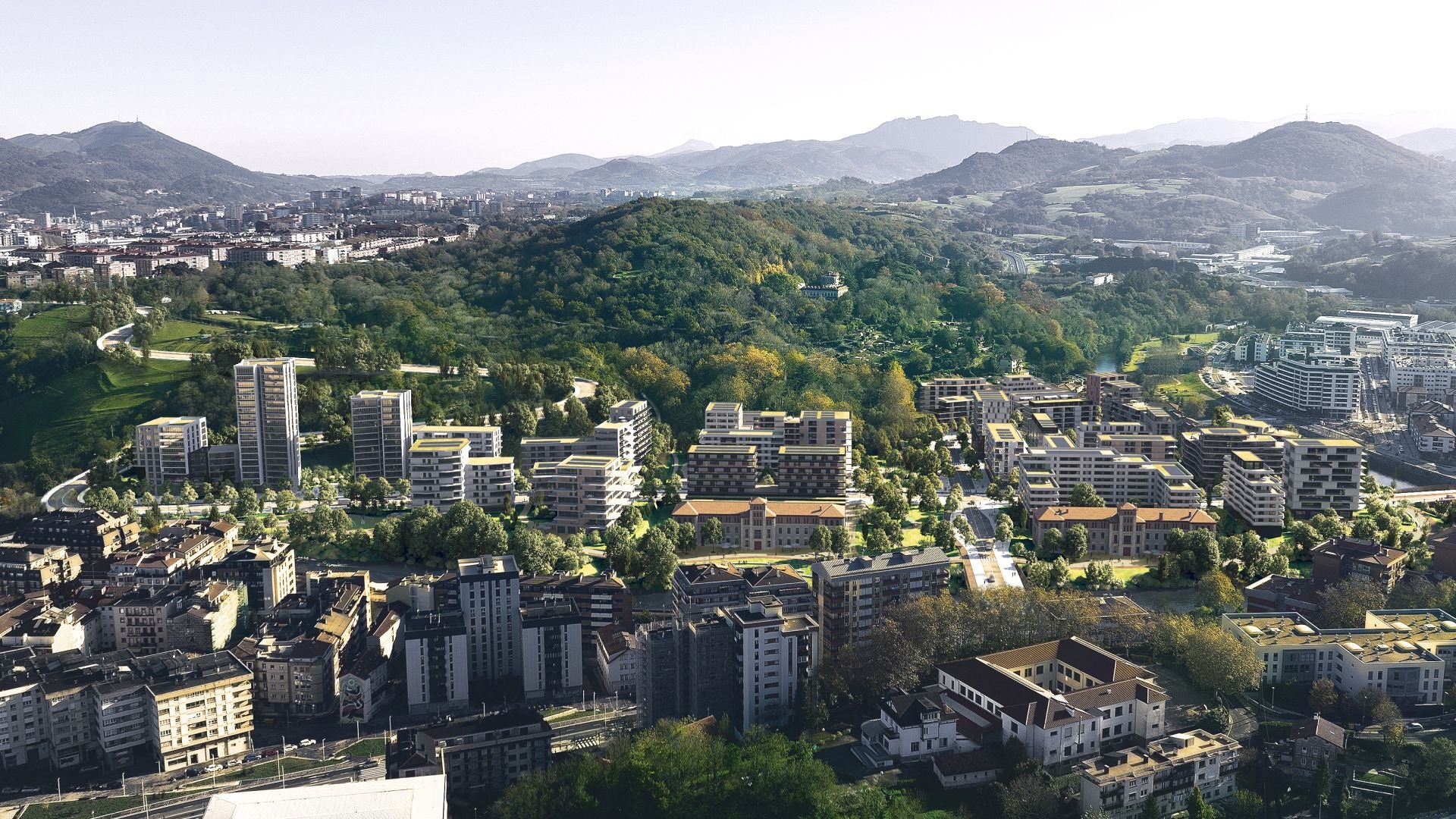 Fotomontaje de cómo podría quedar el nuevo barrio que se levantará en lugar de los Cuarteles de Loiola.