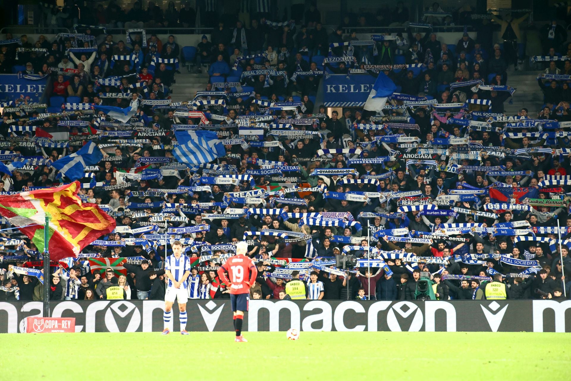 La afición de la Real llenó Anoeta en los cuartos de final.