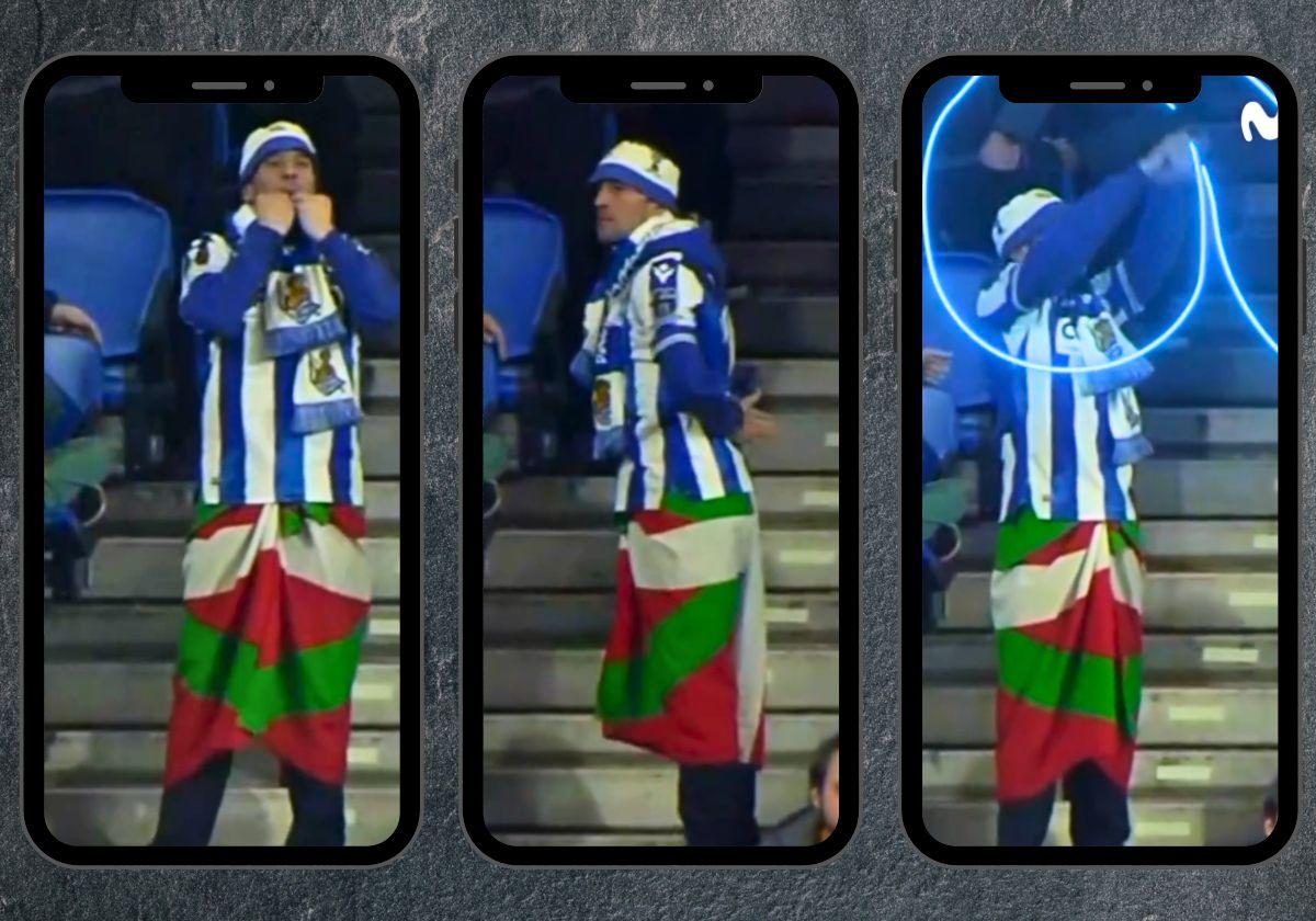 El aficionado de la Real Sociedad y su interpretación de las jugadas del VAR.