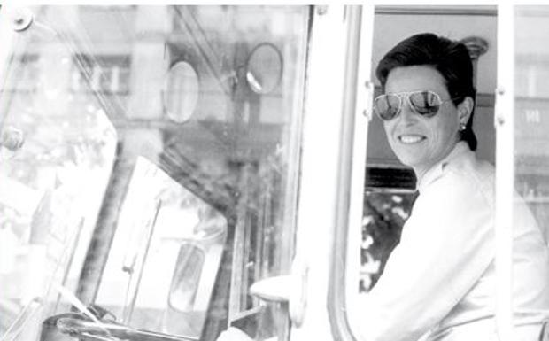 Imagen de archivo de Edurne Agirretxe en su autobús.