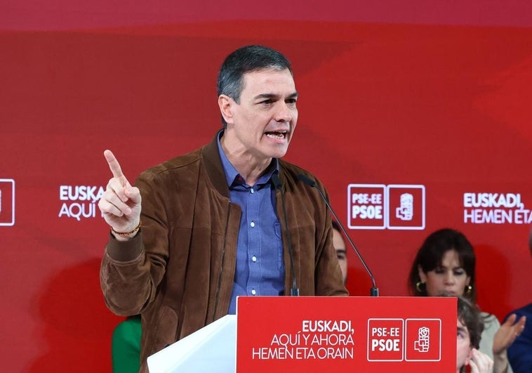 Pedro Sánchez, durante su intervención en el Kursaal.