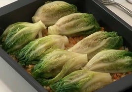 Receta de cogollos de lechuga braseados de David de Jorge