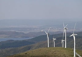 Molinos en el parque de Elguea-Urkilla, ubicado entre Gipuzkoa y Araba.