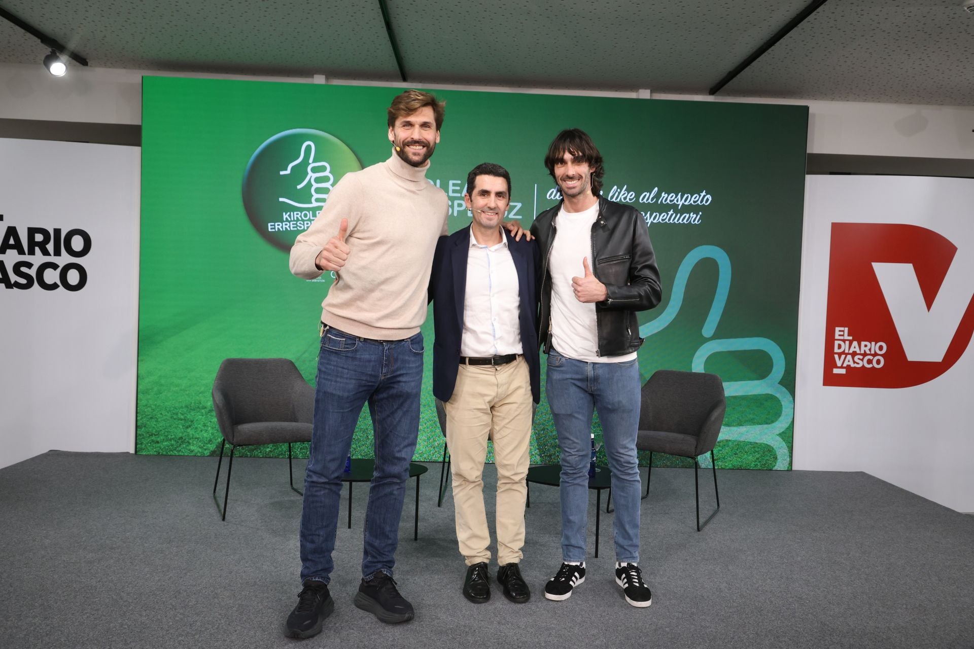 Fernando Llorente, Álvaro Vicente y Carlos Martínez