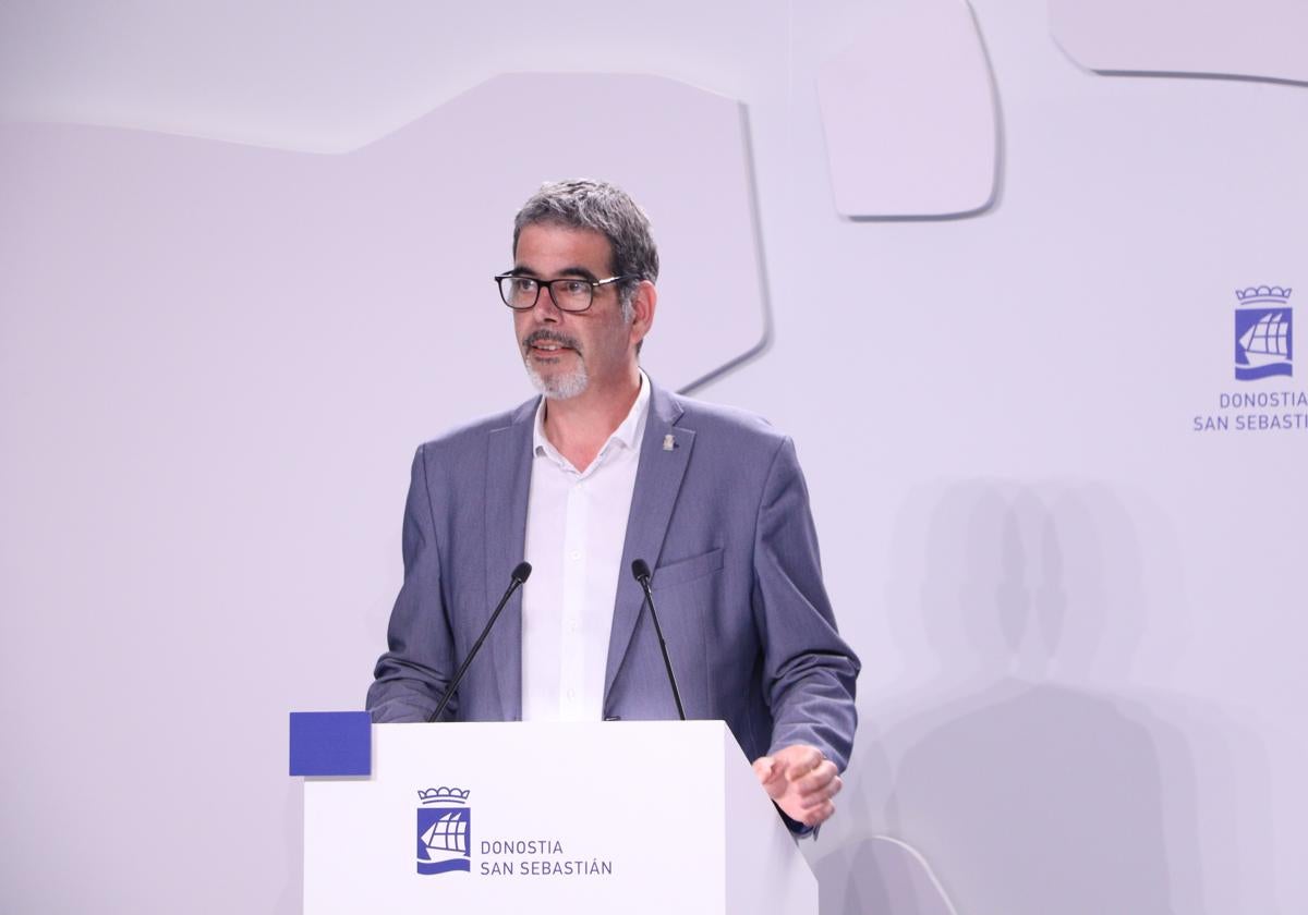 Goia durante la rueda de prensa de esta mañana