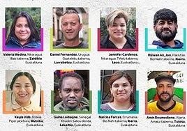 Bizi Nahi tabernako Narcisa eta Jon karteleko irudian.