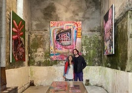 Mie Yim y Cy Schnabel cuando la artista coreana expuso en el espacio de Igeldo.