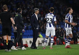 Imanol, en un momento del encuentro.