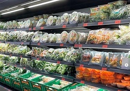 Zona de verduras de un supermercado de Mercadona.