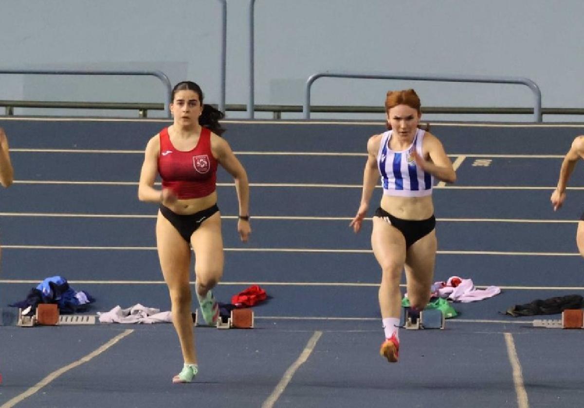 Ane Agirregomezkorta se proclama campeona de Euskadi de 60 metros lisos en la categoría Sub-20