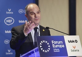 Jordi Turull, durante su intervención este jueves.