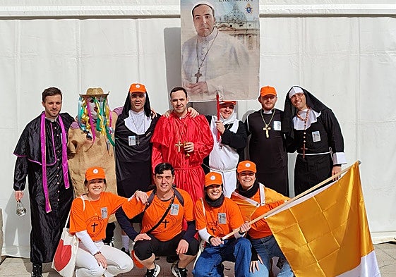 El Papa Erundino I, de fiesta en Urretxu por Carnaval
