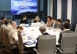 Representantes de grupos junteros en la comisión de Hacienda que debatió la propuesta de reforma fiscal.
