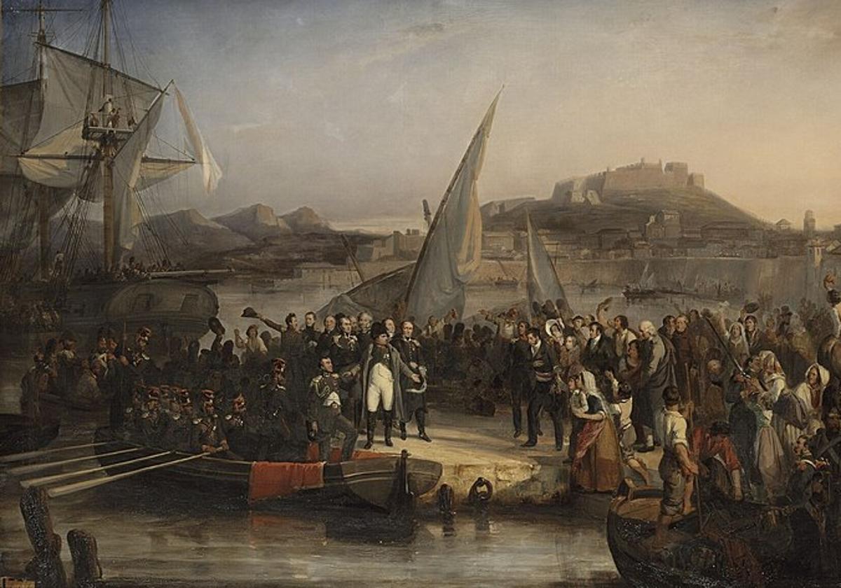 Napoleón huye de Elba en la tarde del 26 de febrero de 1815.