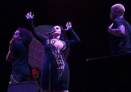 Alaska, durante el concierto que ofreció en Sagüés.