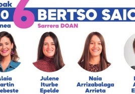 Alaia Martin, Julene Iturbe, Naia Arrizabalaga eta Eneritz Artetxe.