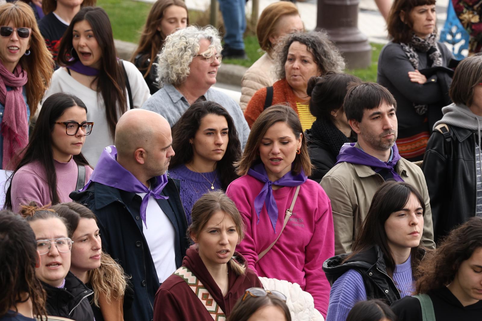 Manifestación del 8M en Donostia por la igualdad y contra el fascismo