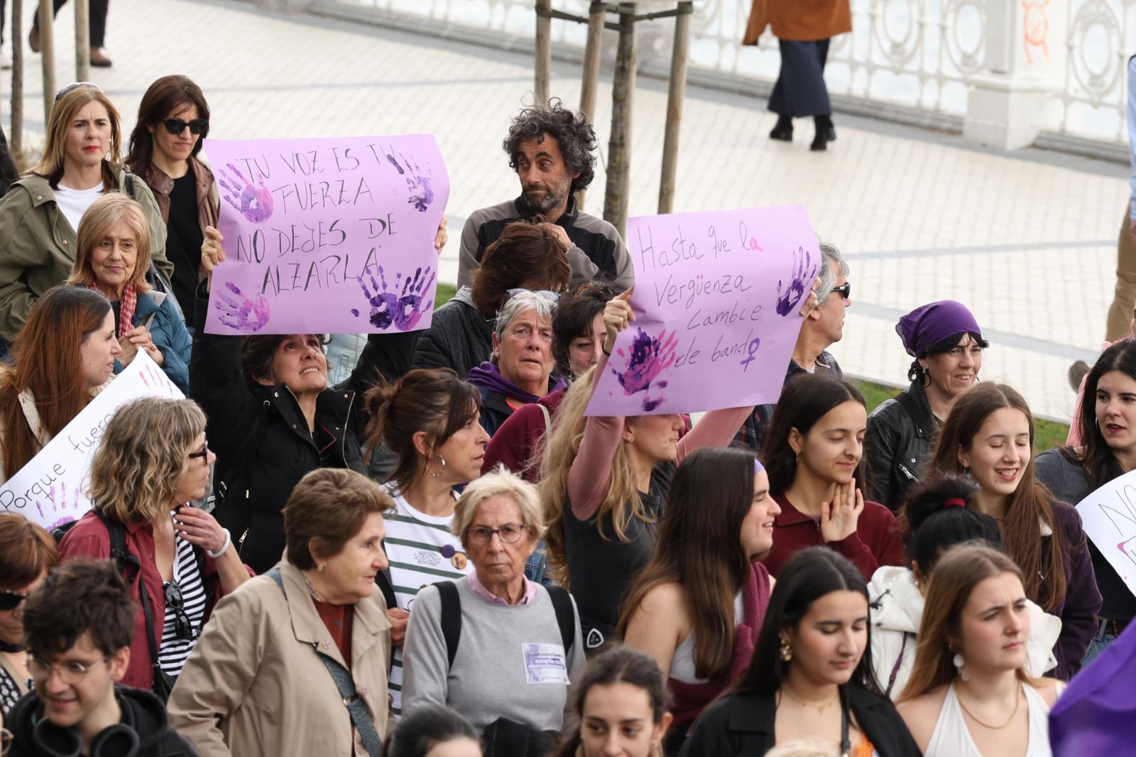 Manifestación del 8M en Donostia por la igualdad y contra el fascismo