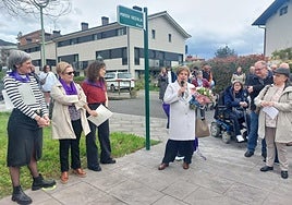Maite Gezala intervino ante autoridades, familiares y vecinos.