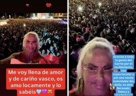 Leticia Sabater durante su última presentación en Tolosa.