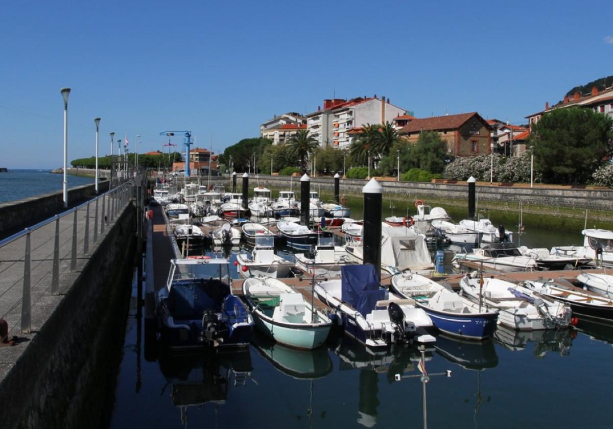 Pequeñas embarcaciones amarradas en el puerto debarra.