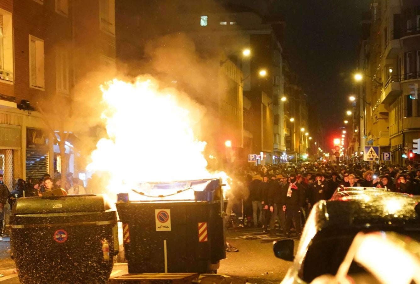 Detenidos y heridos en graves incidentes tras el Athletic-Roma