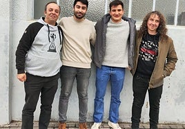 Jugadores del Anaitasuna Kakute, el fin de semana en Lasarte-Oria.