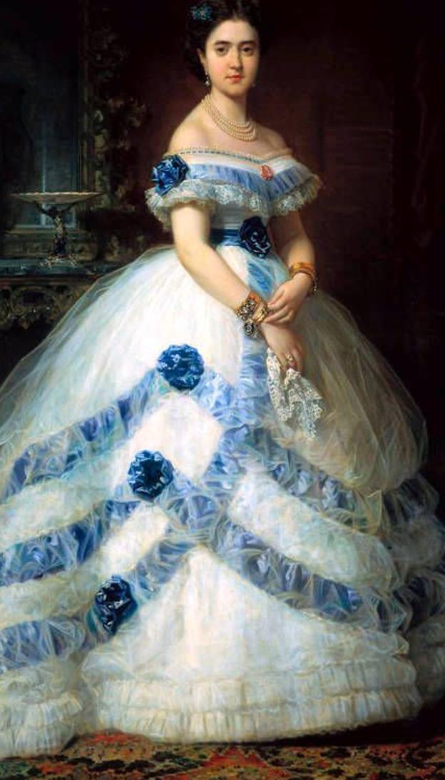 Retrato de la duquesa a los 20 años, obra de Federico Madrazo y Kuntz, y que se encuentra en el Museo del Prado.