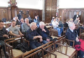 Vecinos de las viviendas de la Cerrajera y de Nafarroa etorbidea asistieron e intervinieron en la sesión plenaria.