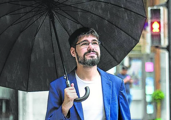 Lander Martínez, en la Gran Vía de Bilbao.
