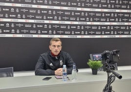 Albert Carbó ha comparecido este viernes en el Stadium Gal para hablar del partido contra la Ponferradina.