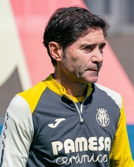 Marcelino García Toral, durante un entrenamiento esta semana