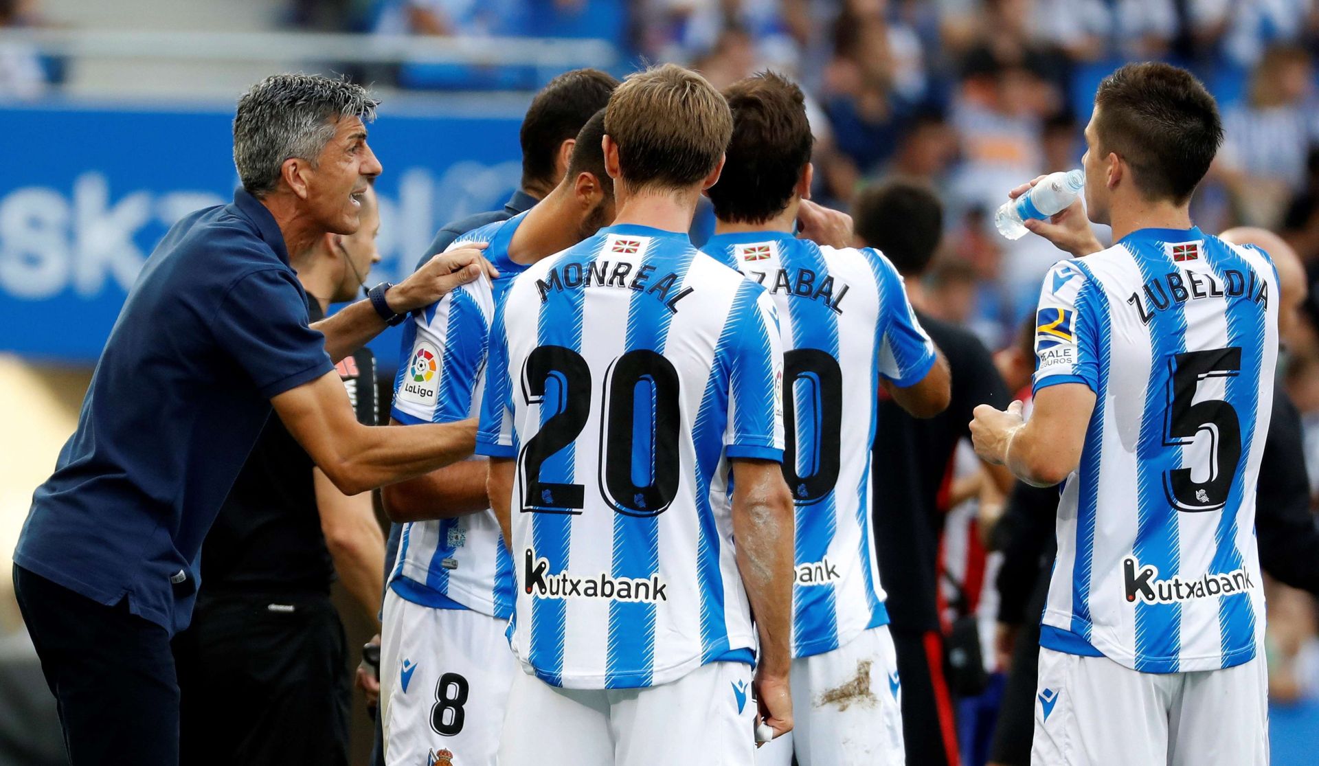 Imanol consigue su segunda victoria ante el Atlético de Madrid en Anoeta por 2-0 (14 de septiembre de 2019). La primera fue un 3-0 la campaña anterior.