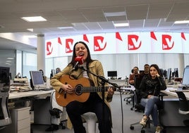 Valeria Castro, durante su actuación.