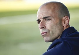 Sánchez Vera, en un partido al frente de la Real.
