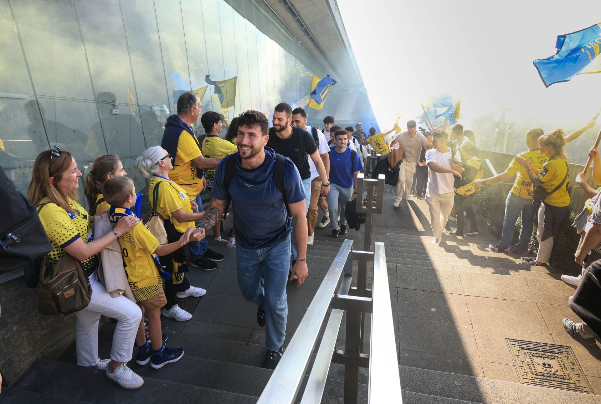 El recibimiento al Bidasoa, en imágenes