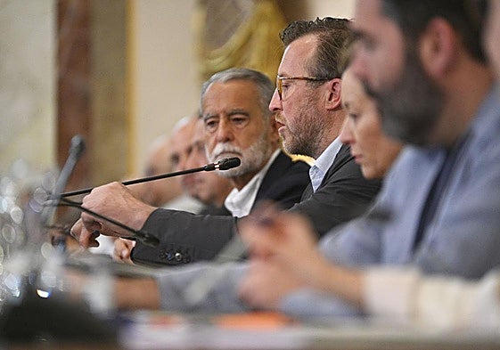 Borja Corominas, portavoz del PP, en el Pleno municipal celebrado este miércoles en el Ayuntamiento donostiarra.