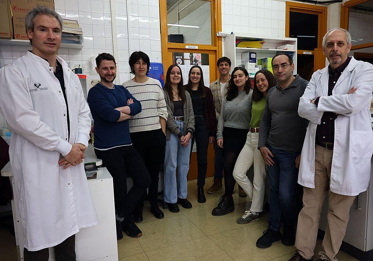Equipo de investigación de la UPV/EHU encargado del estudio sobre la pulpa dental.