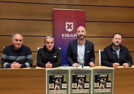Luis Narbaiza, Agus Gómez, Jon Iraola y Andoni Amestoy en la presentación del torneo.