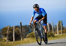 Charlie Meredith, ayer en las rampas de Jaikibel.