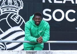 Hamari Traoré posa sonriente en Zubieta para este periódico