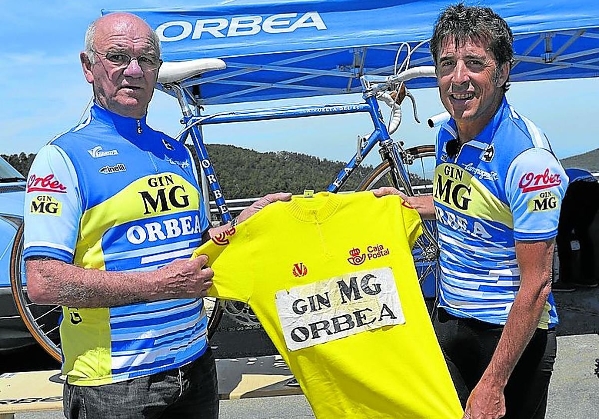 En Navacerrada hace diez años junto a su director Txomin Perurena.