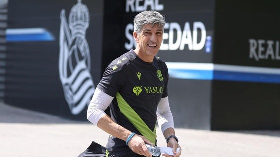 Imanol, sonriente esta mañana en Zubieta.