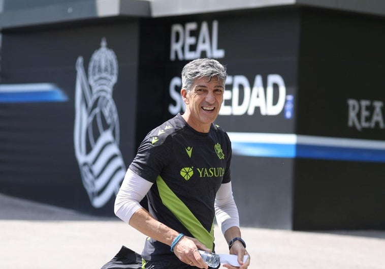Imanol, sonriente esta mañana en Zubieta.