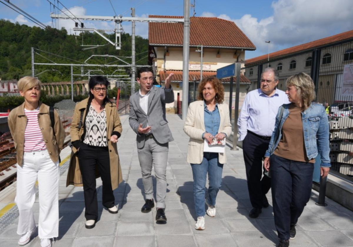 Visita realizada a las obras de la estación de Usurbil.