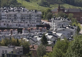 Algunas viviendas en el barrio de Berio en San Sebastián.