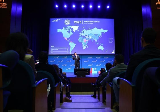 Xabier Ortueta, director general de AFM, este viernes en el Kursaal.